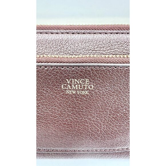 Vince Camuto Black Cherry Leather Wallet NWT - Picture 2 of 6